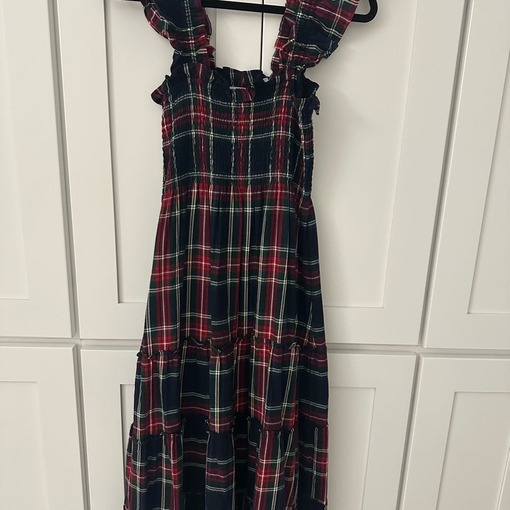 Hill House Red and Navy Plaid Nap Dress XS